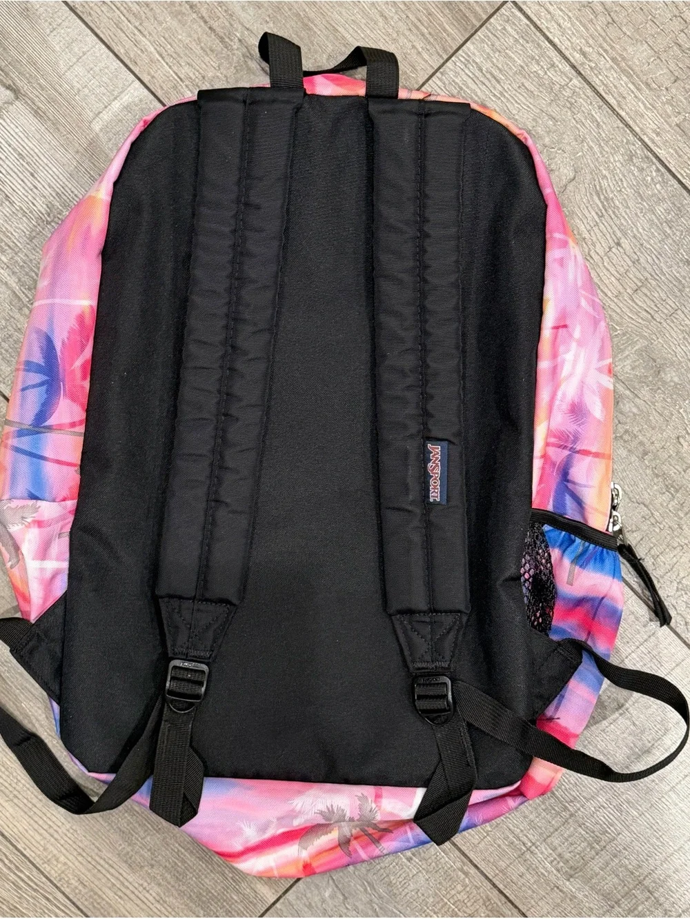 Girls BRAND NEW JANSPORT Pink Purple Sunset Palm Beach Backpack
